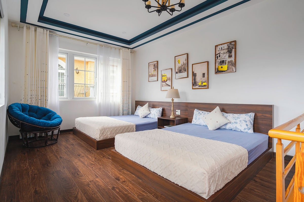 Apartamento família, vista para o jardim