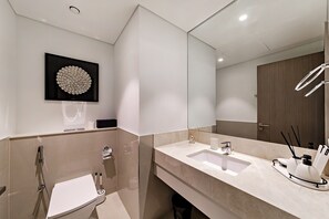 Bathroom - Burj View Stylish 3BR with Maids Room (Dubai)