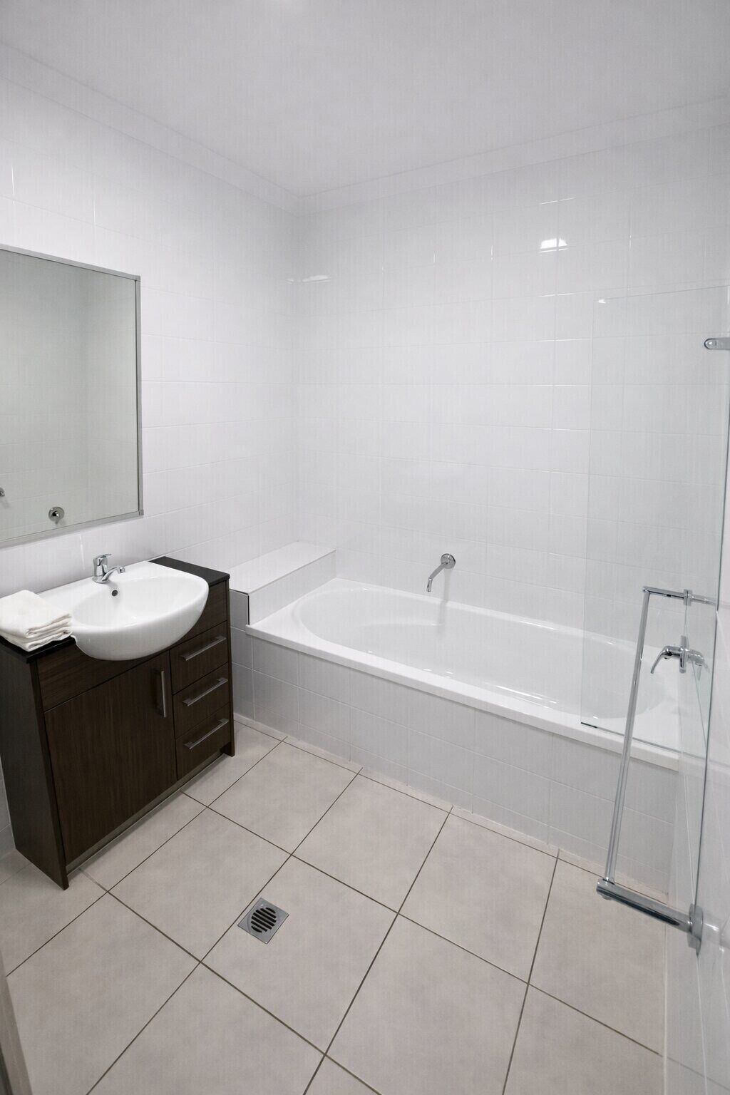 Hair dryer, towels, toilet paper