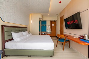 Deluxe Double Room | Peralatan tempat tidur premium, busa memori, item bar mini percuma 