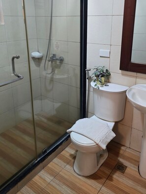 Bidet, towels, soap, toilet paper - Homey Vibe 4BR Taal Lakeside Villa for 12 Persons - Quick Drive to Near Tagaytay (Talisay City)