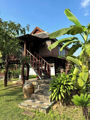 House, 1 Bedroom, Smoking, Balcony | Exterior - Tranquil Wooden Holiday House With Mountain Views in Pa Phai (San Sai)