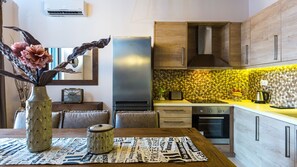 Private kitchen - Beautiful sea Views, Close to Clear Water Southern Beaches (Rethymno)