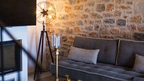 Living area - Beautiful sea Views, Close to Clear Water Southern Beaches (Rethymno)