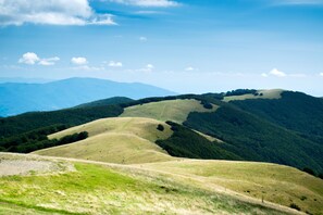 A panoramic view of rolling hills with a clear sky. - Cozy Counrtry House Btn Florence Arezzo4 (Terranuova Bracciolini)