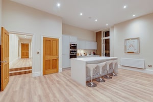 Full-size fridge, microwave, oven, stovetop