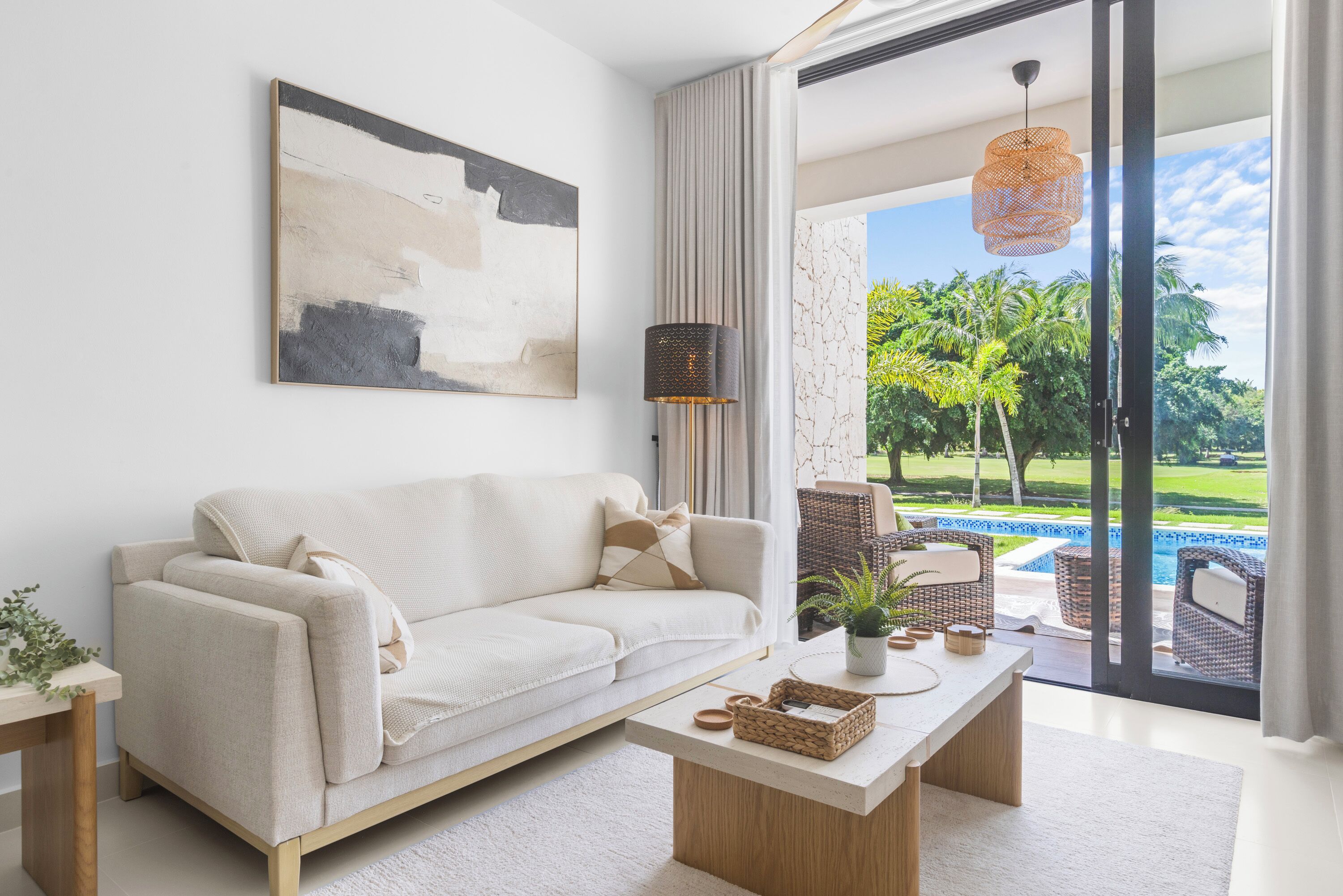 Appartamento Deluxe, 2 camere da letto, vista campo da golf | Area soggiorno