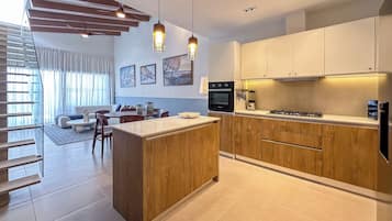 Attico Premium, 3 camere da letto, vista campo da golf | Area soggiorno