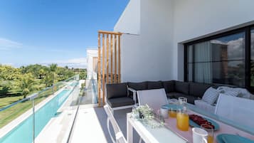 Loftsleilighet – premium, 3 soverom, utsikt mot golfbane | Terrasse/patio