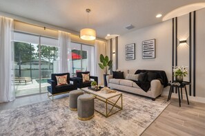 TV, offices - Modern Luxury Retreat-Pool, Mickey & Harry Potter Bedrooms (Four Corners)