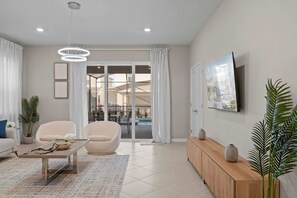 TV, offices - Chic 7Bed with private pool, theme bedrooms (Four Corners)