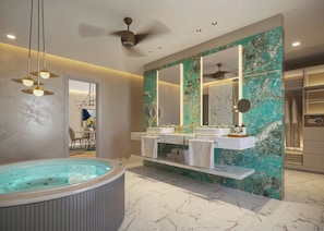 Rainfall showerhead, hair dryer, towels, soap - Iberostar Selection Zanzibar (Matemwe)