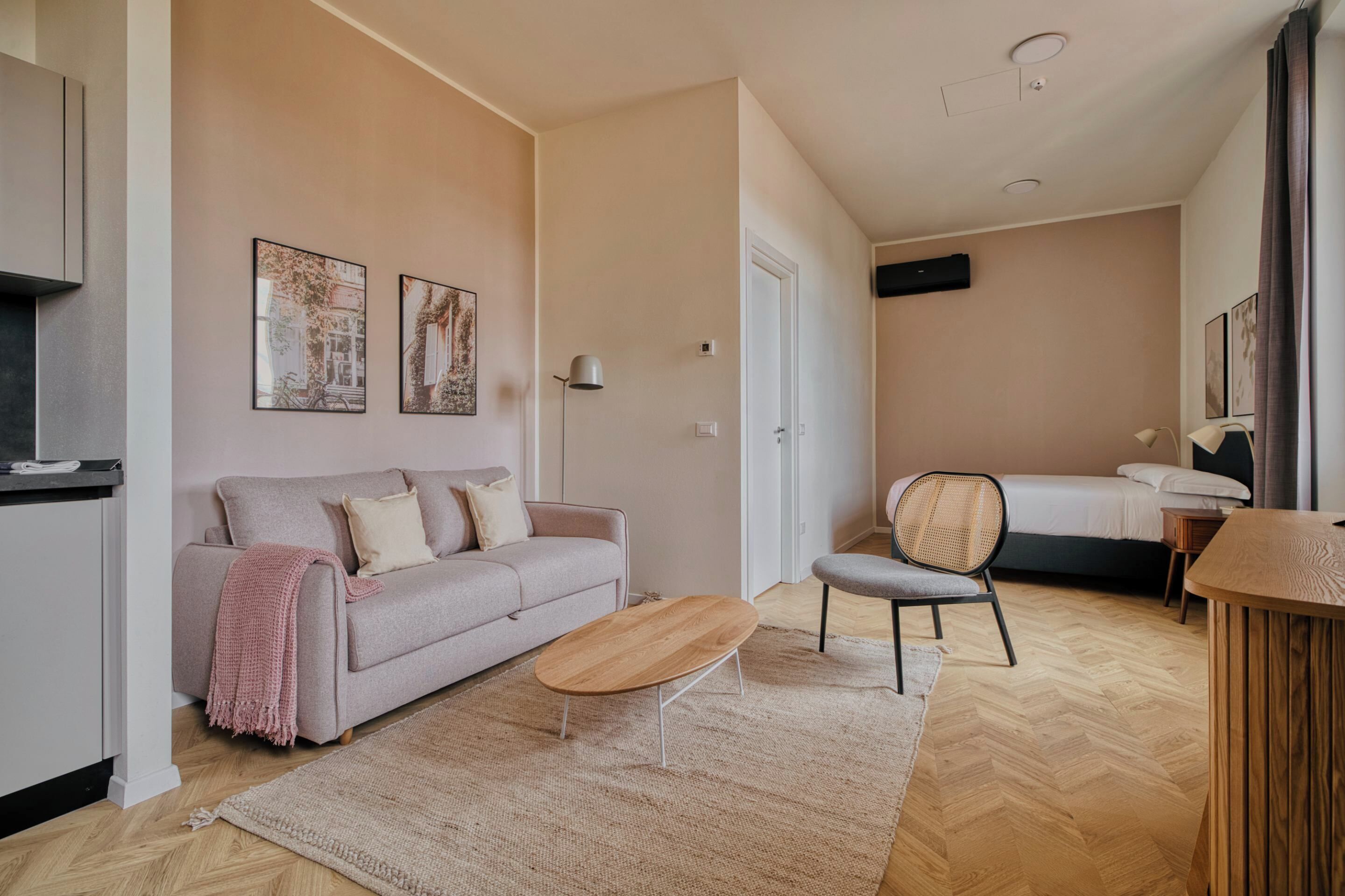 Monolocale con divano letto