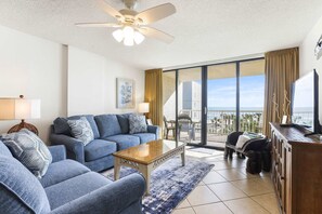 TV, DVD player, offices - Seaside Beach 5417- Two Bedrooms  Waterfront condo with pool  sauna  amazing ocean view   balcony (Orange Beach)
