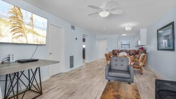 TV, DVD player, offices