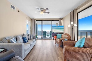 TV, DVD player, offices - Shoalwater 906  3 3  Gulf-front  CORNER unit (Orange Beach)