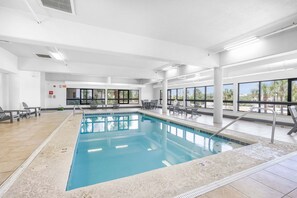 Indoor pool - Palms 304  Beachfront 3BR 3BA Corner Condo (Orange Beach)