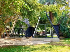 Deluxe Triple Room, Partial Sea View | Terrace/patio - Galu Ecolodge (Diani Beach)