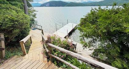 Family-friendly charming lakefront home on quiet northern Lake George, NY