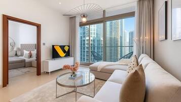 Apartment, Balcony, City View | Living area