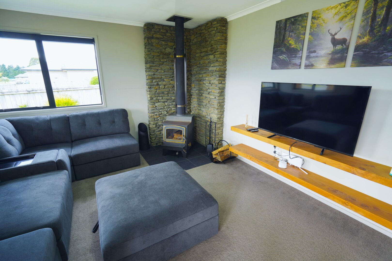 Smart TV, fireplace