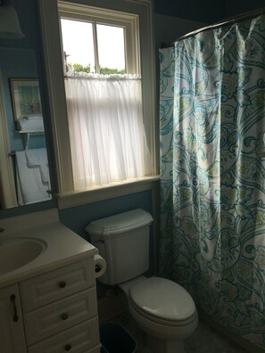 Bañera de hidromasaje, secador de pelo, toallas y jabón