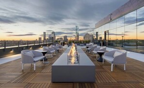 Terrace/patio - Family & Group Friendly • Boston Apartment Near MBTA • Easy Access to World Cup (Boston)