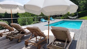 Outdoor pool, a heated pool - 6 Bed Luxury Villa Mountain View,Pool,HotTub,Cinema Room,Terrace, BBQ & Lounge (Urrugne)