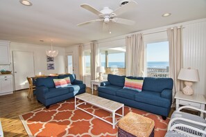 DVD player - Cowabungalow, Oceanfront 6BR 4BA home in Emerald Isle with Private Pool! (Emerald Isle)