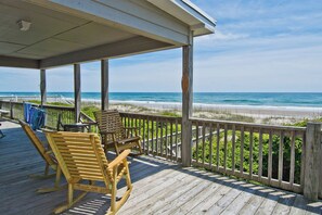 Property grounds - Cowabungalow, Oceanfront 6BR 4BA home in Emerald Isle with Private Pool! (Emerald Isle)
