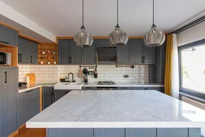 Private kitchen - Stylish 2BR with Shared Sea-View Terrace in Moda (İstanbul)