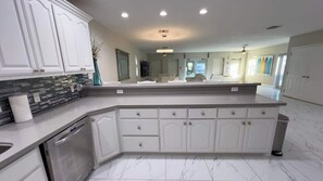 House, Multiple Beds, Patio (Adams channel house) | Private kitchen - Waterfront Channel - Boat Slip - New Remodel (San Benito)