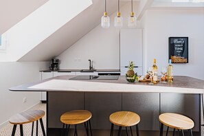 Private kitchen - Apartment Arcachon Plage center (Arcachon)