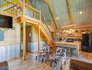 Living area - Rustic Cabin Retreat with Fishing, Hiking & Outdoor Adventures (Bullock County)