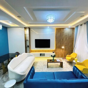 Living area - De Luciee Apartment (Abuja)