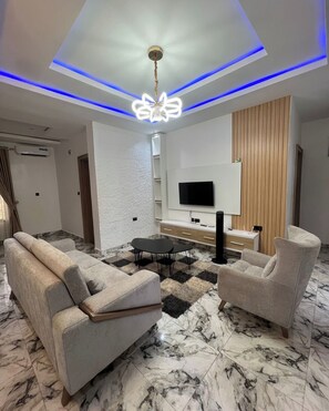 Living area - De Luciee Apartment (Abuja)