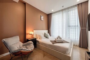 Appartement Deluxe, 3 chambres, balcon, vue ville