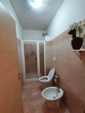Shower, hair dryer, bidet, towels - Cozy apartment 5 minutes from the beach with private parking (Brenzone sul Garda)