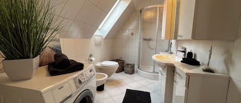 Haartrockner, Bidet, Handtücher