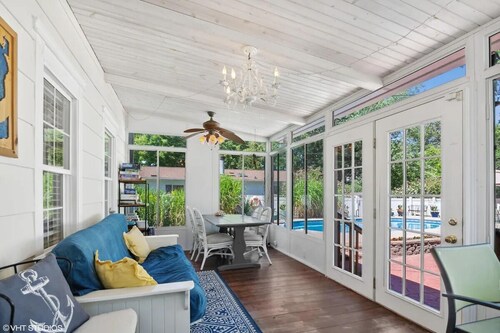 New Buffalo home with private pool, hot tub, yard