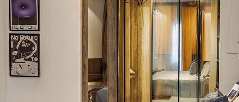Economy Apartment, Balcony, City View | Desk, laptop workspace, blackout drapes, soundproofing