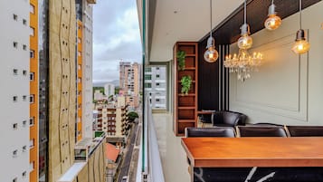 Family Apartment, Kitchen, City View | Outdoor dining