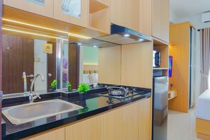 Interior - Soft Toned Studio At Transpark Cibubur Apartment (Depok)