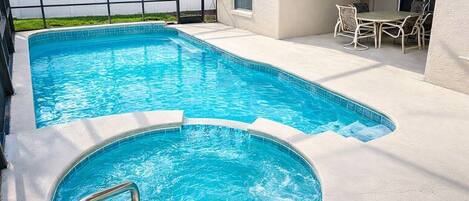 Outdoor pool, a heated pool