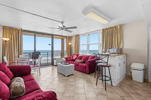 Condo, Multiple Beds, Balcony (Hawaiian Inn 502) | Living area - Hawaiian Inn 502 (Daytona Beach Shores)