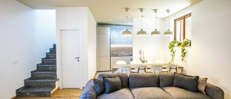 Apartment, Partial Lake View | Living area