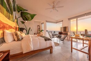 #1 Estudio Deluxe, balcón, vista al mar