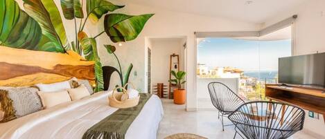 #1 Estudio Deluxe, balcón, vista al mar