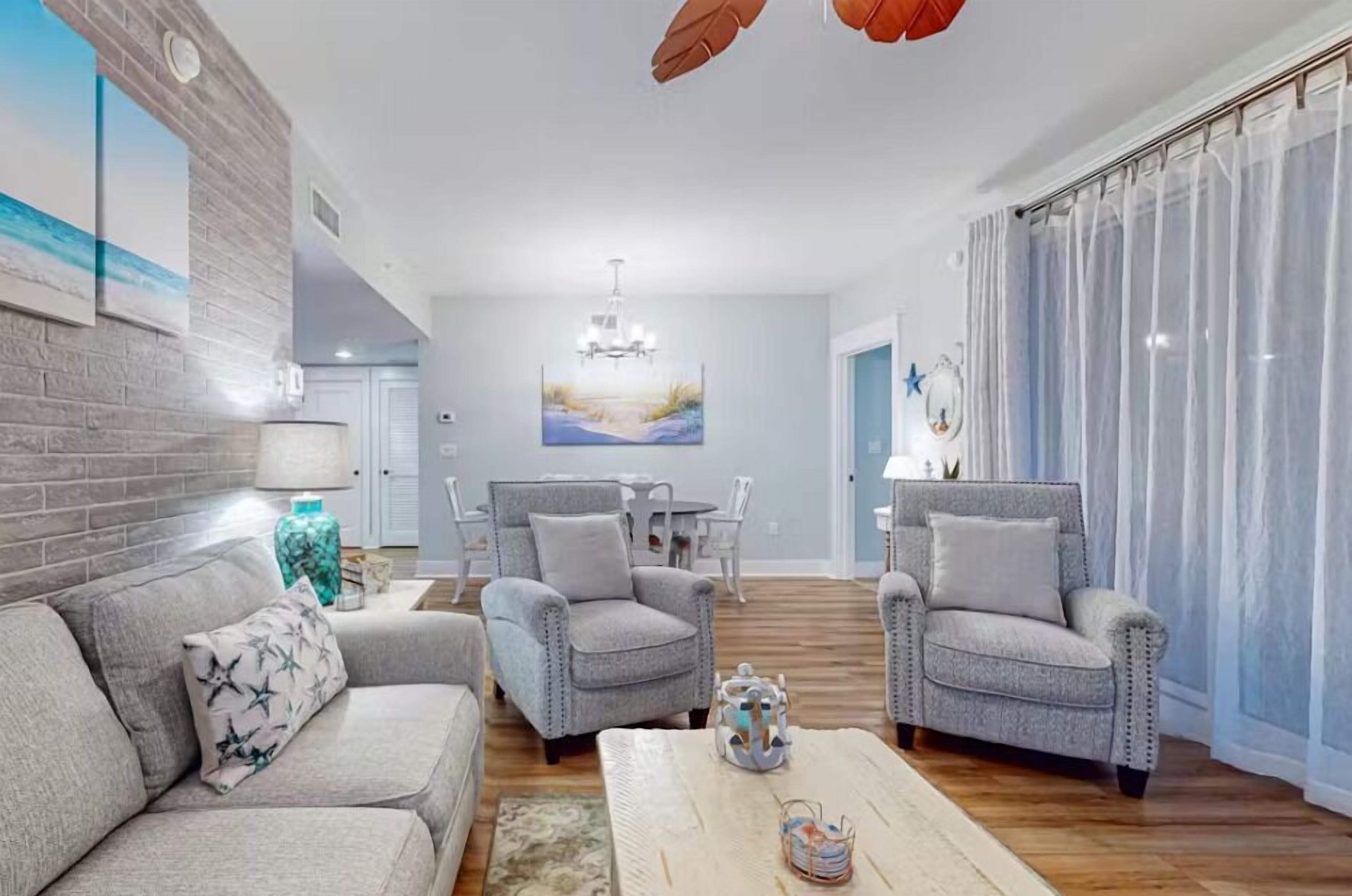 Leilighet, flere senger (Market Street Inn 248- Beauty by the ) | Oppholdsområde