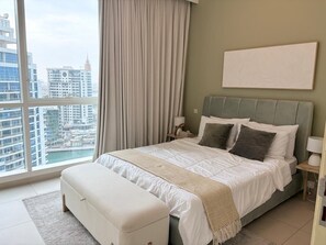 3 bedrooms, iron/ironing board, WiFi, bed sheets - Relaxing 2BR Apartment in Al Bateen JBR - Walk to Beach & The Walk (Dubai)